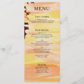 De herfst laat Oranje gele weddenschap Menu (Voorkant)