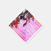 De herfst laat Oranje roze zwendeltje Napkins Servet (Hoek)