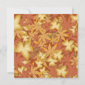 De herfst laat Oranje vierkant uitvindingen Kaart (Achterkant)