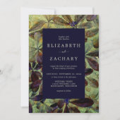 De herfst laat Paarse groene bruiloft over Kaart (Voorkant)