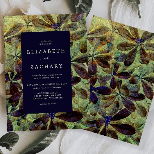 De herfst laat Paarse groene bruiloft over Kaart