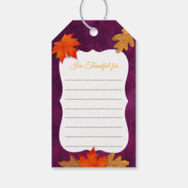 De herfst laat plaatsen die deken voor Labels plaa Cadeaulabel