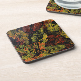 De herfst laat plastic Onderzetters