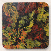 De herfst laat plastic Onderzetters (Voorkant)