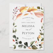 De herfst laat sparen de Datum Magnetische Uitnodiging (Voorkant)