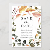 De herfst laat sparen de Datum Magnetische Uitnodiging (Voorkant)