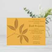 De herfst laat stellen bruiloft-weduwnaar kaart (Staand voorkant)