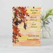 De herfst laat Swirl Kleur sparen de Vlakke Kaart (Staand voorkant)