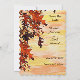 De herfst laat Swirl Kleur sparen de Vlakke Kaart 