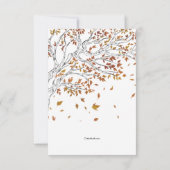 De herfst laat sympathie over Hartelijk dank Kaart (Achterkant)