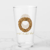 De herfst laat Thanksgiving Elegant Maple Wreath Glas (Achterkant)