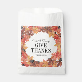 De herfst laat Thanksgiving Favor Bags voorbijgaan Bedankzakje