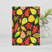 De herfst laat waterverf donker (Staand voorkant)