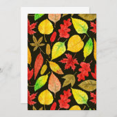 De herfst laat waterverf donker (Voorkant / Achterkant)