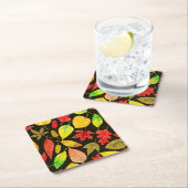 De herfst laat waterverf donker kartonnen onderzetters (Insitu)