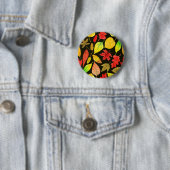 De herfst laat waterverf donker ronde button 5,7 cm (In situ)