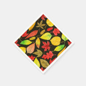 De herfst laat waterverf donker servet (Hoek)