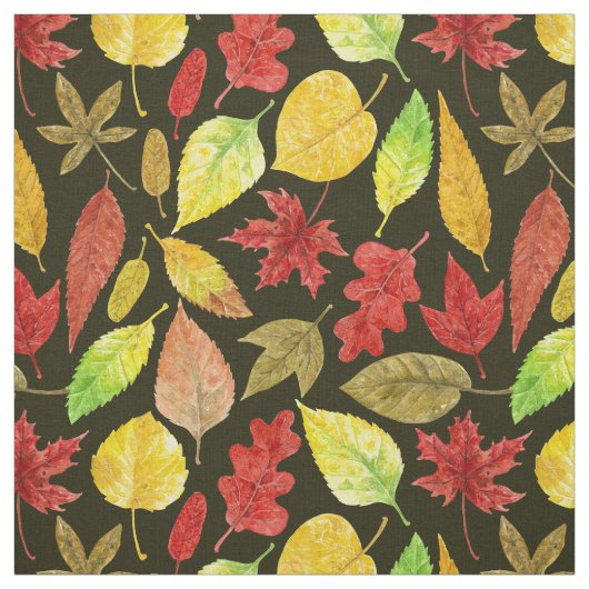 De herfst laat waterverf donker stof (Swatch)