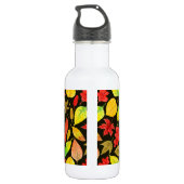 De herfst laat waterverf donker waterfles  (Achterkant)