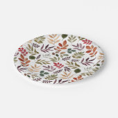 De herfst laat Waterverf kleurrijk lef over Papieren Bordje (Gekanteld)