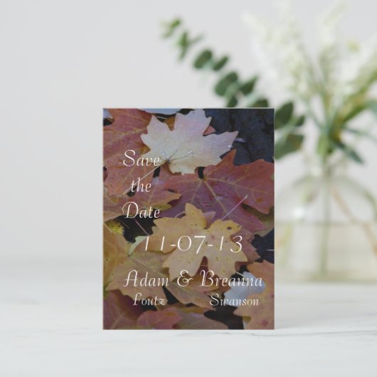 De herfst laat zich om save the date (Staand voorkant)