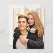 De herfst Laurel Wreath bewaart de Datum met Foto Save The Date (Achterkant)
