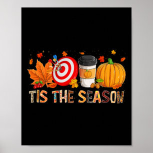 De Herfst Le Season Leopard Pumpkin Darts Hallowee Poster