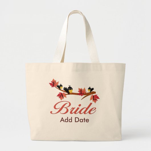 De herfst Leaves Herfst Bride Grote Tote Bag (Voorkant)