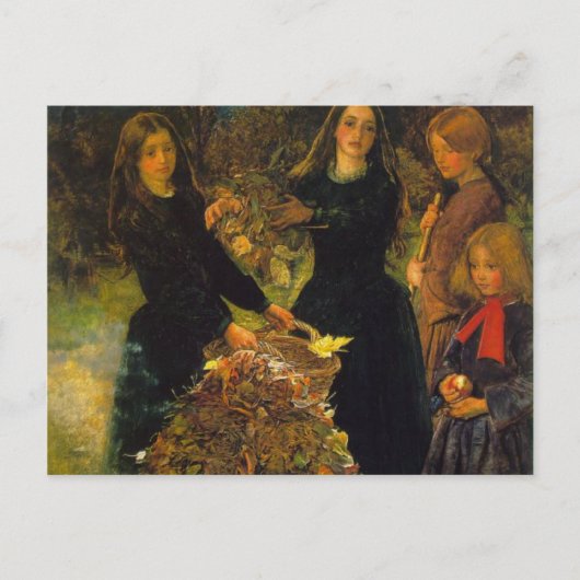 De herfst leest van Sir John Everett Millais Briefkaart (Voorkant)