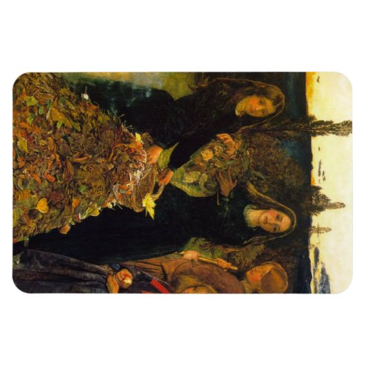 De herfst leest van Sir John Everett Millais Magneet (Horizontaal)