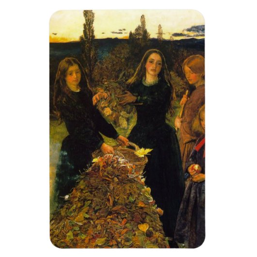 De herfst leest van Sir John Everett Millais Magneet (Verticaal)