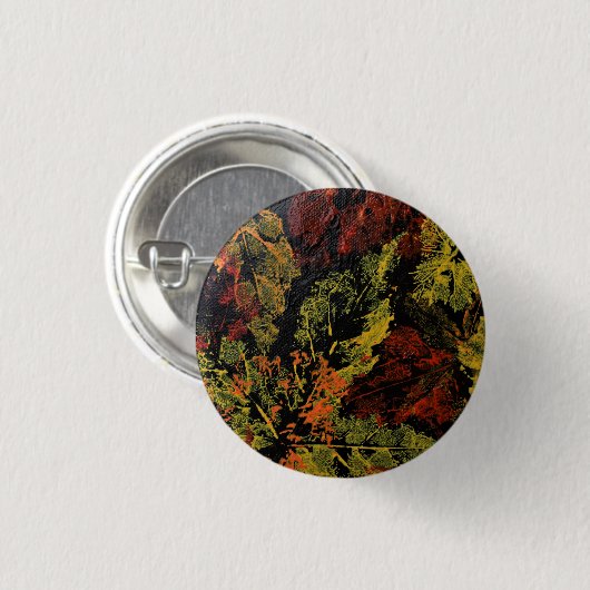 De herfst lekt de badge ronde button 3,2 cm (Voorkant /achterkant)
