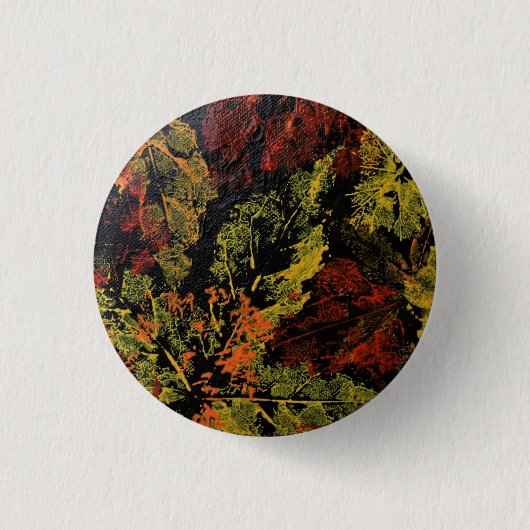 De herfst lekt de badge ronde button 3,2 cm (Voorkant)