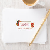 De herfst lekt en Berries Happy Thanksgiving Etiket (Insitu)