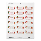 De herfst lekt en Berries Happy Thanksgiving Etiket (Full Sheet)