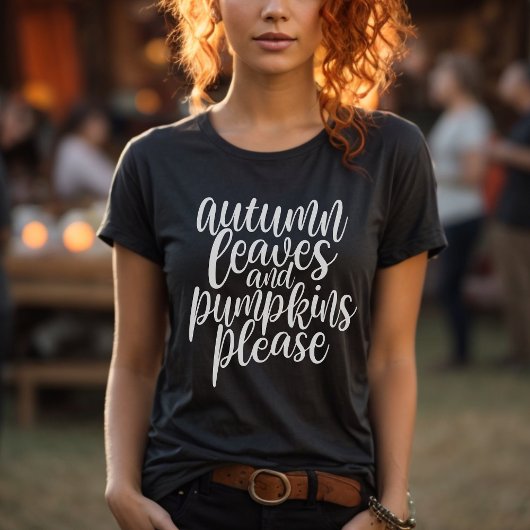 De herfst lekt en pompoenen alstublieft Herfst Sei T-shirt