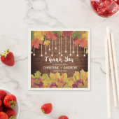 De herfst lekt glitter Lights Rustic Fall Wedding Servetten (Insitu)