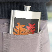 De herfst lekt heupfles (Voorbeeld)