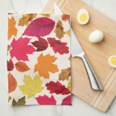 De herfst lekt in dalende kleuren theedoek (Quarter Fold)