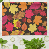 De herfst lekt in dalende kleuren theedoek (Gevouwen)