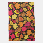 De herfst lekt in dalende kleuren theedoek (Verticaal)
