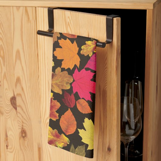 De herfst lekt in dalende kleuren theedoek (Derde Gevouwen)