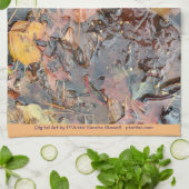 De herfst lekt in de regen theedoek (Gevouwen)