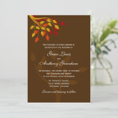 De herfst lekt in het Oranje gouden rood Kaart (Staand voorkant)