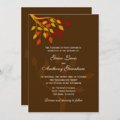 De herfst lekt in het Oranje gouden rood Kaart (Voorkant / Achterkant)