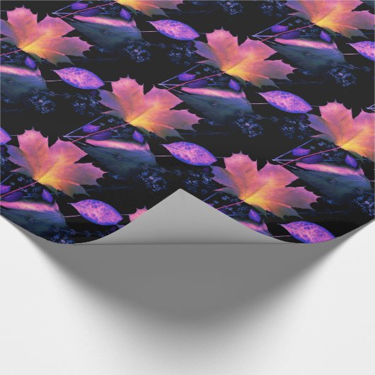 De herfst lekt in Neon Cadeaupapier (Hoek)