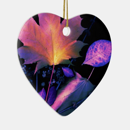 De herfst lekt in Neon Keramisch Ornament (Rechts)