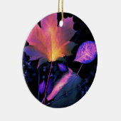 De herfst lekt in Neon Keramisch Ornament (Rechts)