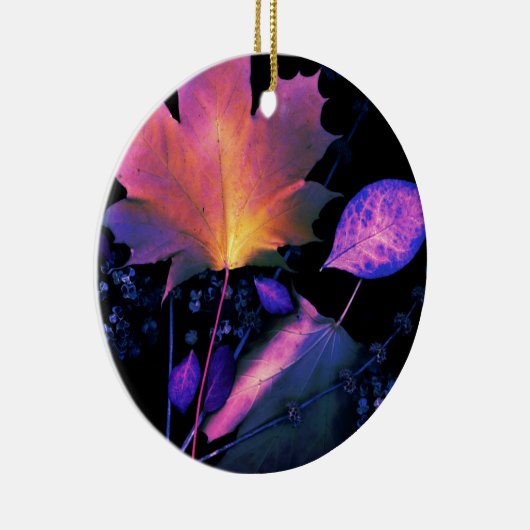 De herfst lekt in Neon Keramisch Ornament (Rechts)