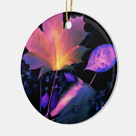 De herfst lekt in Neon Keramisch Ornament (Links)